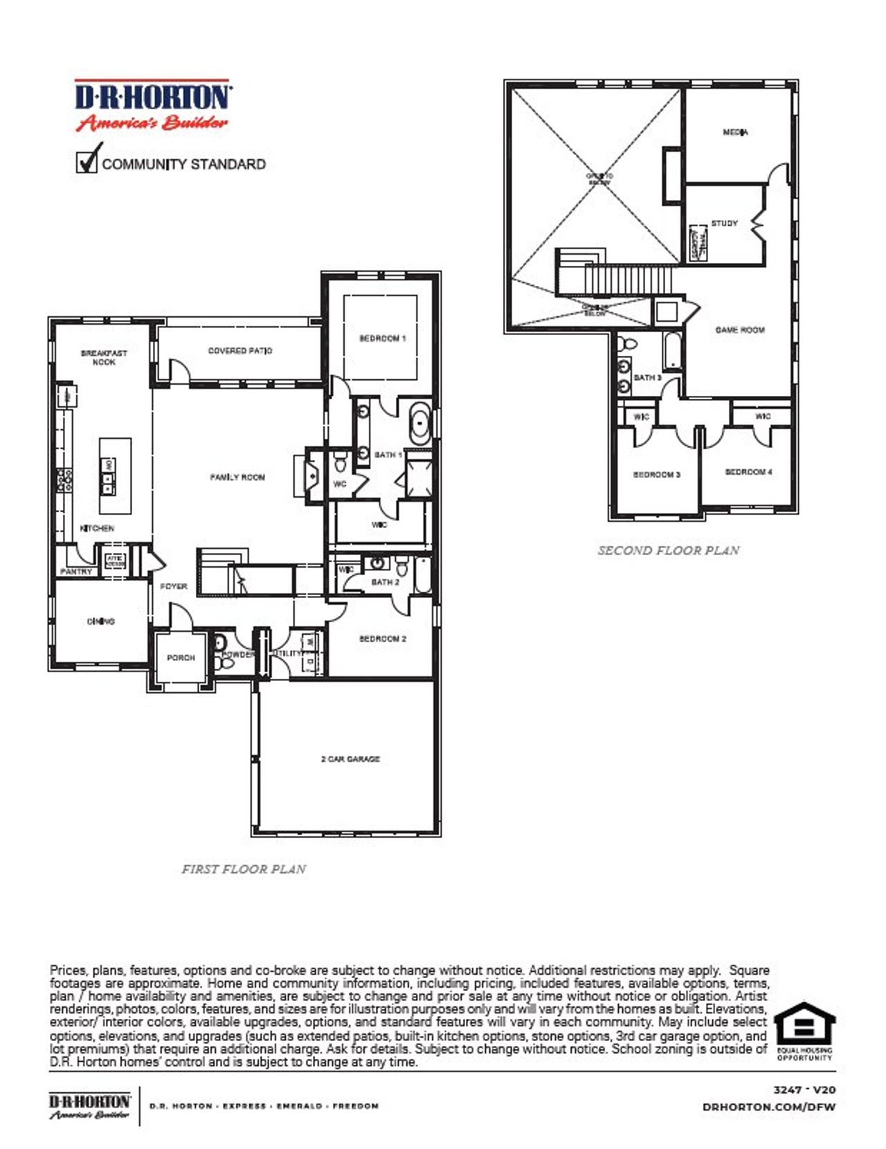 2D floor plan layout of this home in Peachtree Meadows, Rockwall, TX (Image 2). 2D floor plan layout of this home in Peachtree Meadows, Rockwall, TX (Image 2).