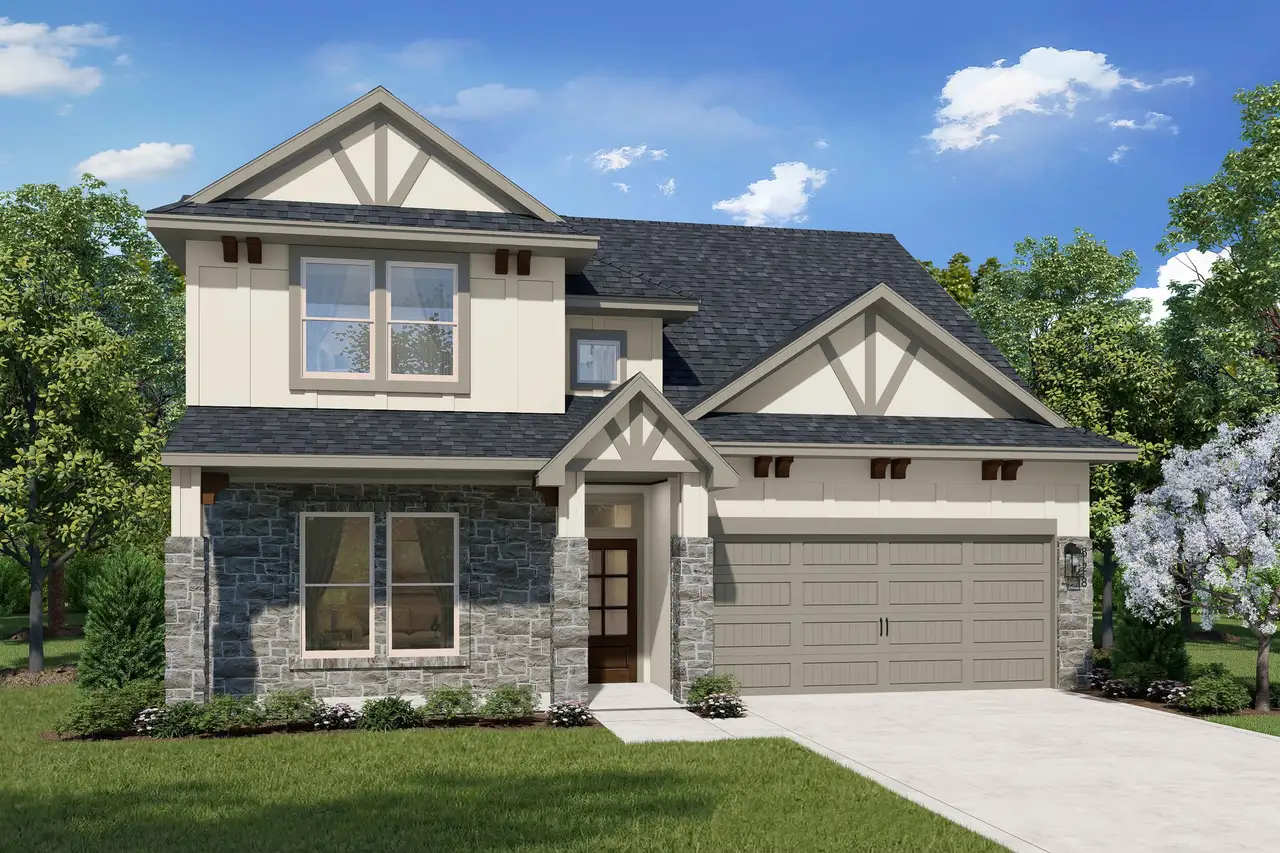 Representative exterior photo of a completed home built from the San Gabriel by Flintrock Builder in Park Meadows, Lorena, TX (Image 2). Representative exterior photo of a completed home built from the San Gabriel by Flintrock Builder in Park Meadows, Lorena, TX (Image 2).