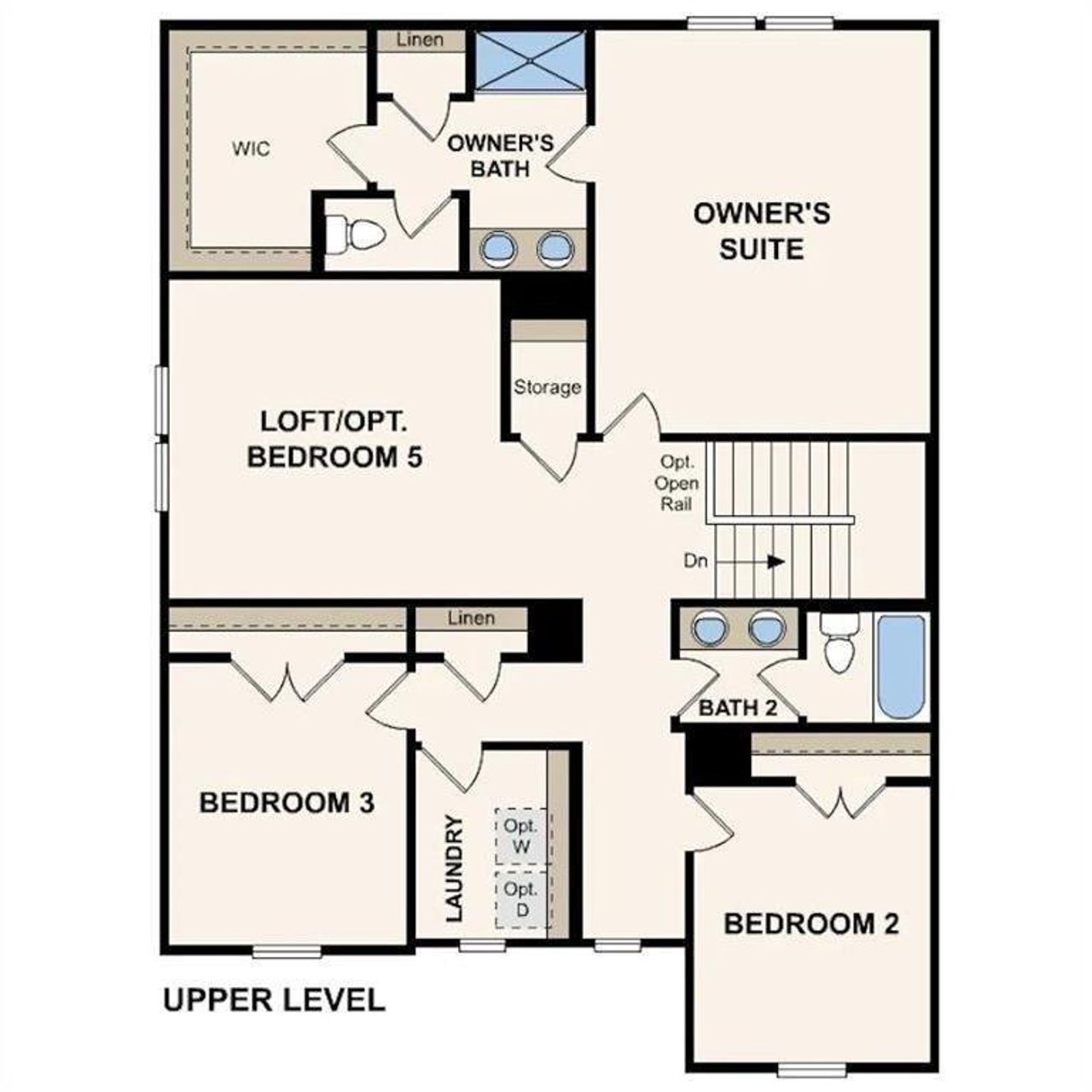 2D floor plan layout of this home in Walker Grove, McDonough, GA (Image 2).