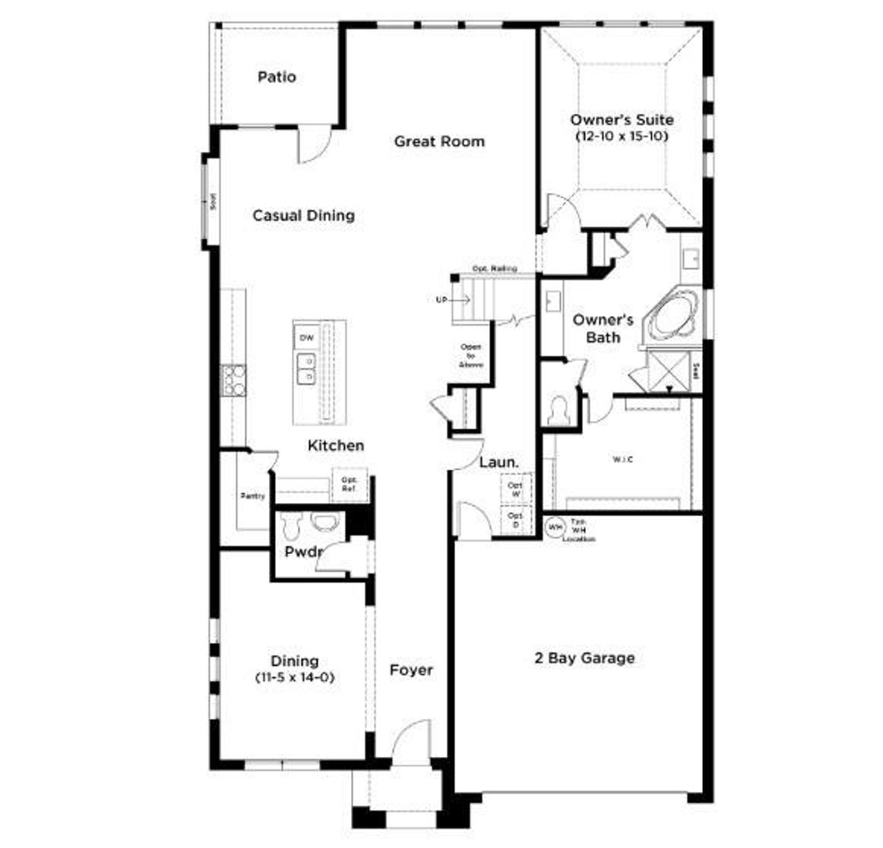 2D floor plan layout of this home in Spring Creek, Taylor, TX (Image 2).