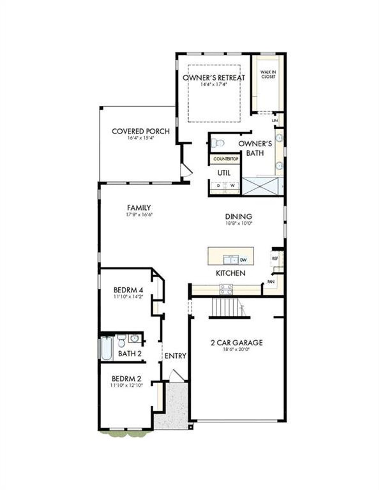 2D floor plan layout of this home in , Gainesville, GA (Image 2).