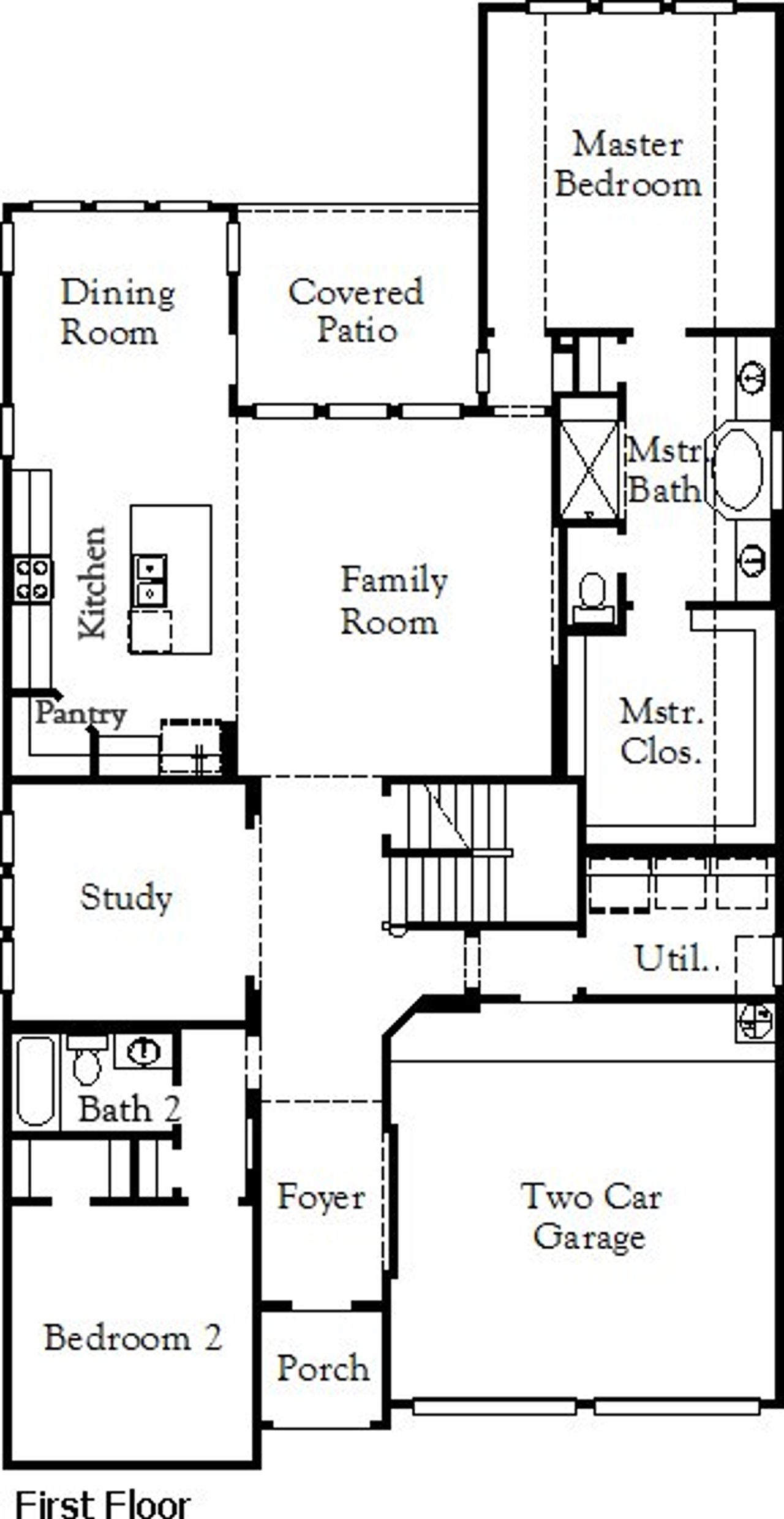 2D floor plan layout of this home in Windsong Ranch, Prosper, TX (Image 2).