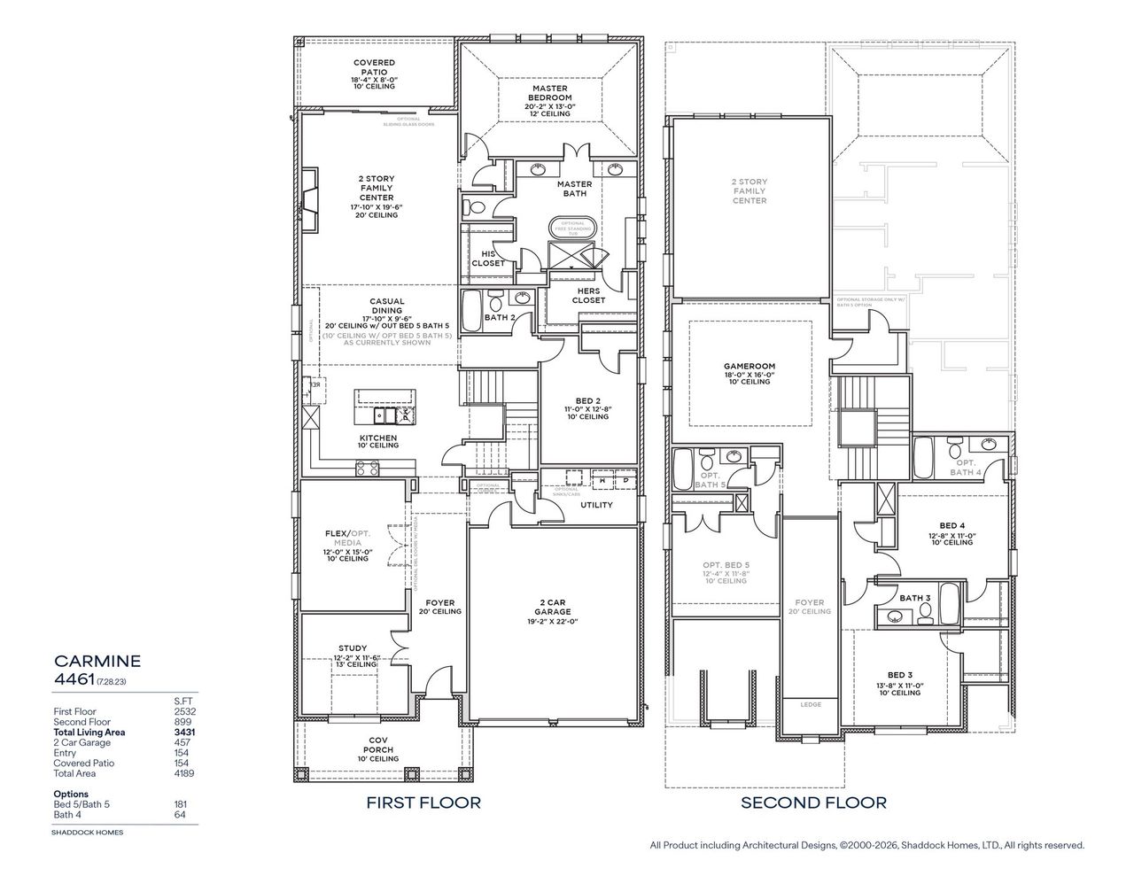 2D floor plan layout of this home in Aster Park, McKinney, TX (Image 2).