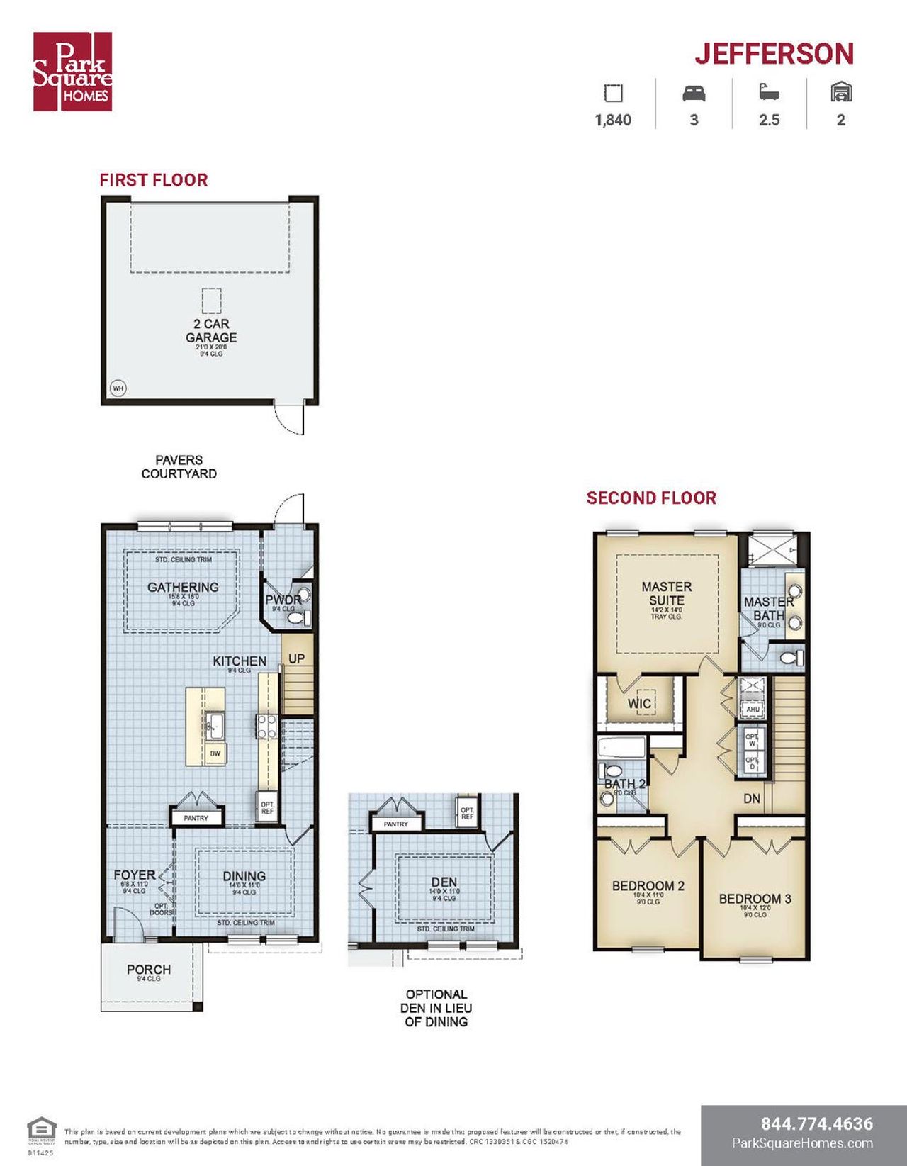 2D floor plan layout of this home in Townwalk at Babcock Ranch, Punta Gorda, FL (Image 2).