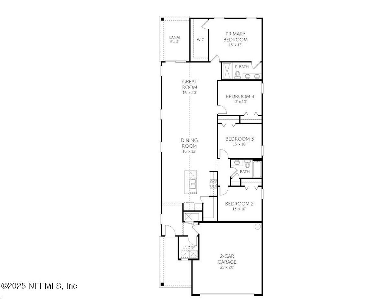 2D floor plan layout of this home in , Jacksonville, FL (Image 2).