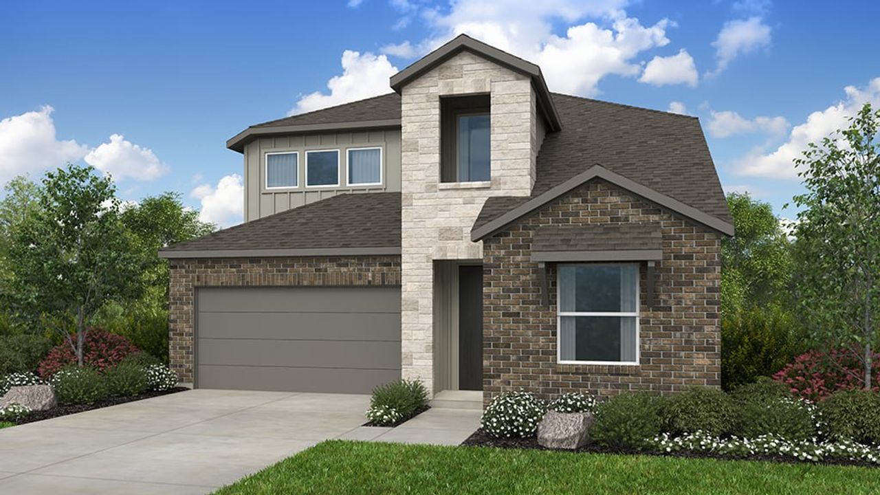 Representative exterior photo of a completed home built from the Koenig by Taylor Morrison in Turners Crossing, Austin, TX (Image 2).