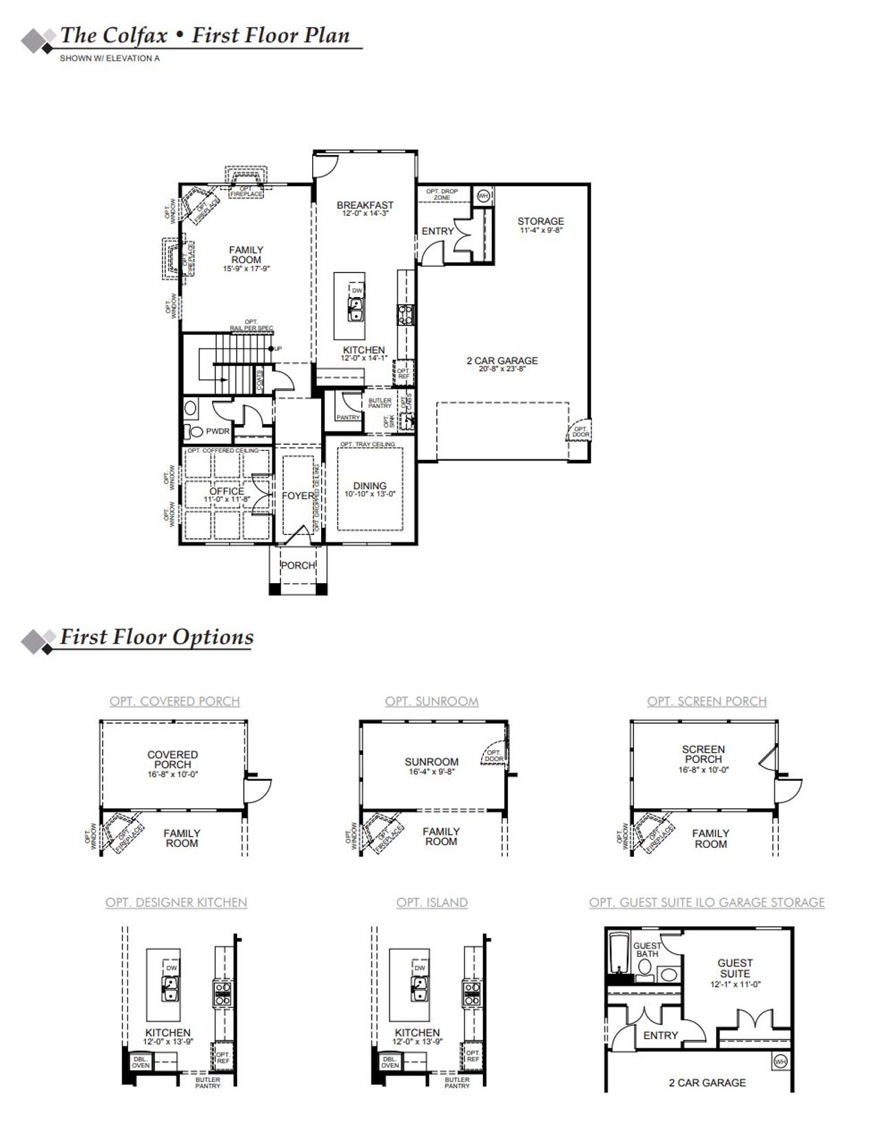 2D floor plan layout of this home in Hillcrest Grove, Wendell, NC (Image 2).