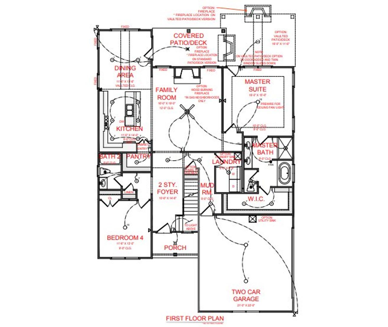 2D floor plan layout for the Crawford D by Freedom Home Builders in Crestwick, Griffin, GA (Image 2).