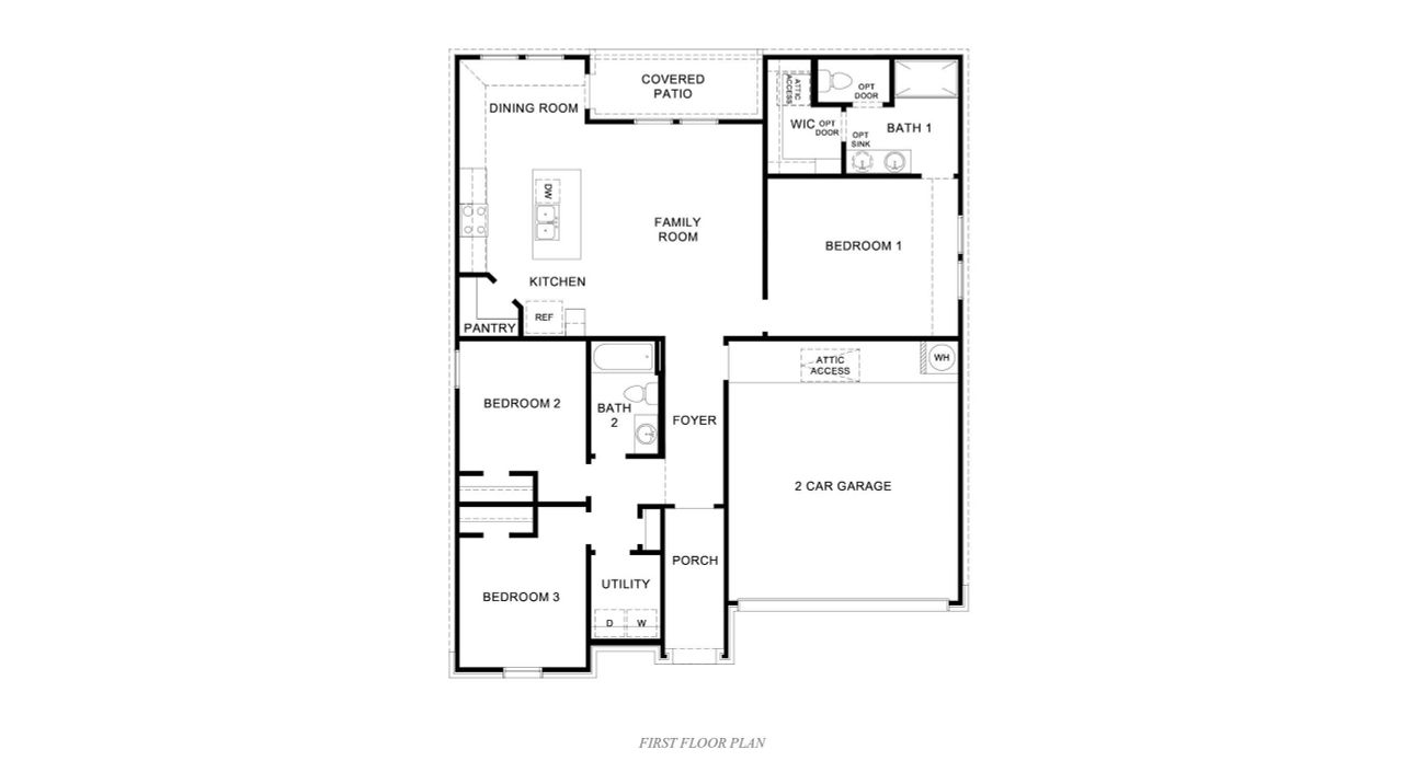 2D floor plan layout of this home in Royal Oak South, Corpus Christi, TX (Image 2).