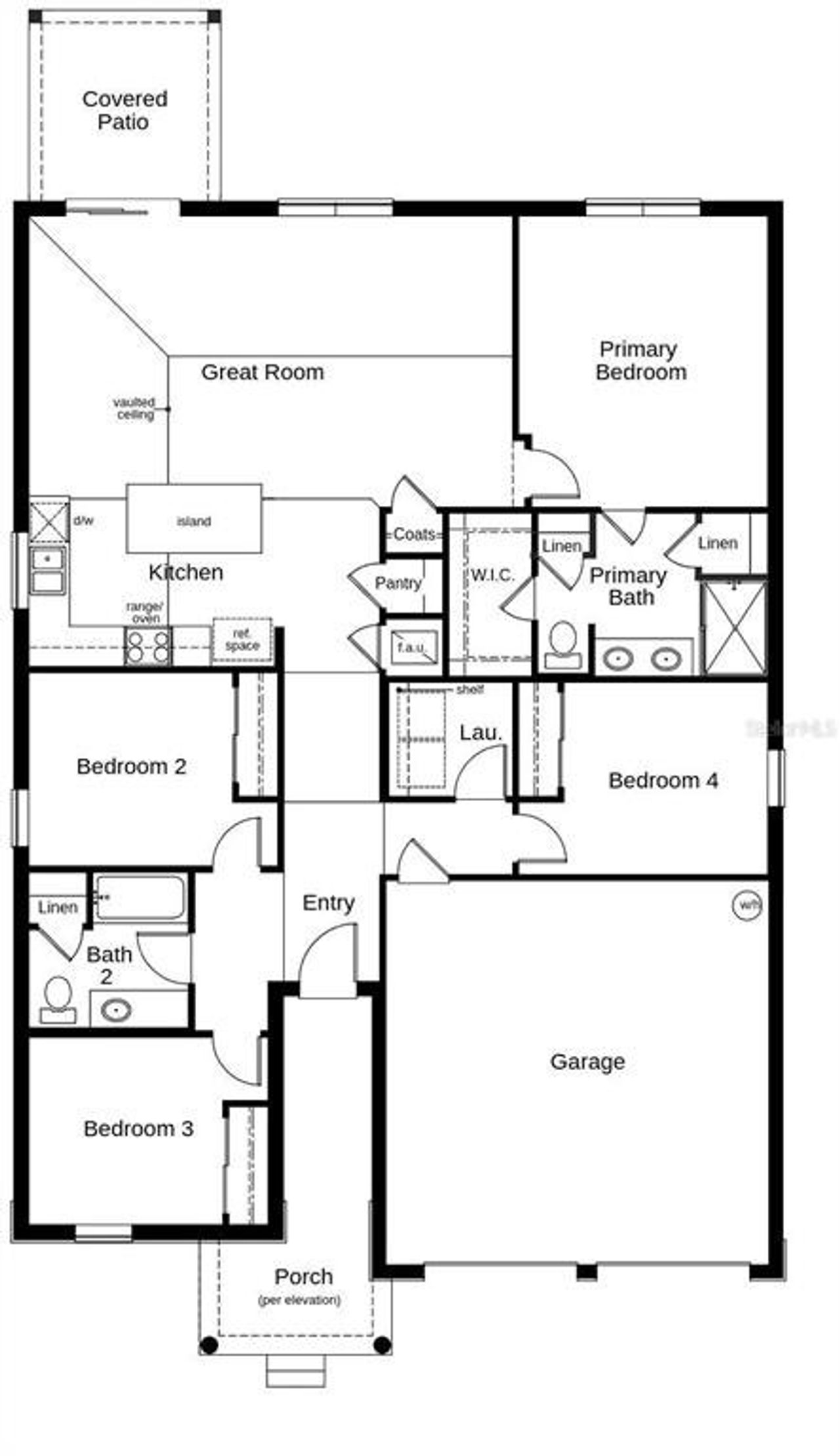 2D floor plan layout of this home in , Groveland, FL (Image 2).