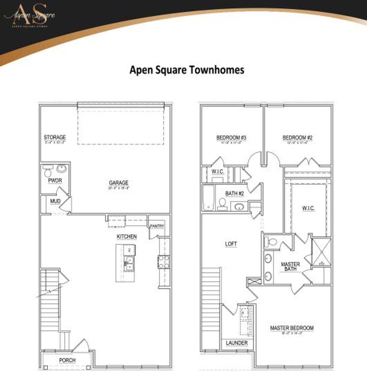 2D floor plan layout for the Sundance by Aspen Square Homes in Aspen Square Townhomes, Irving, TX (Image 2). 2D floor plan layout for the Sundance by Aspen Square Homes in Aspen Square Townhomes, Irving, TX (Image 2).