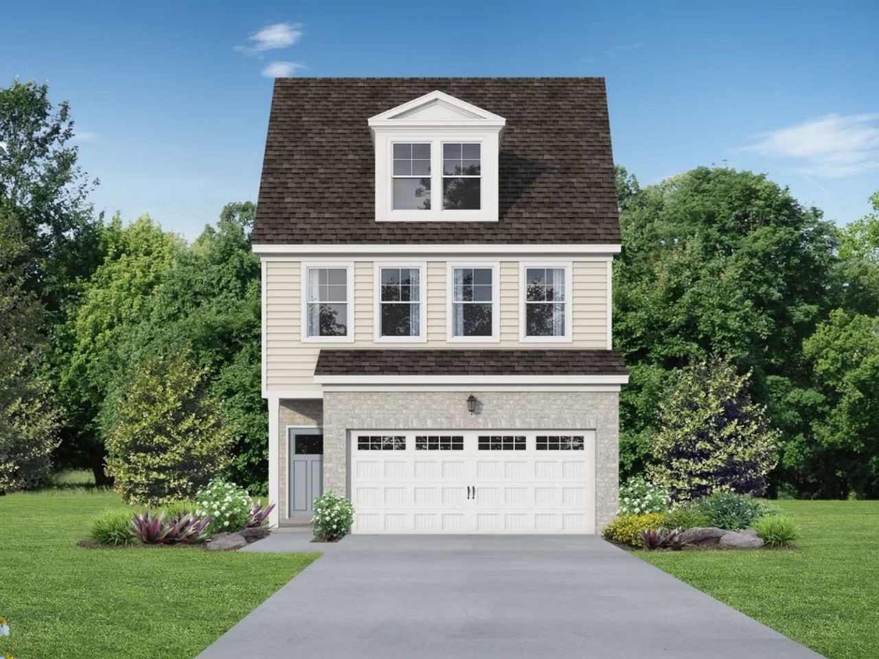 Front exterior of a new home in Lake Park Villas, Wylie, TX, highlighting curb appeal (Image 2).