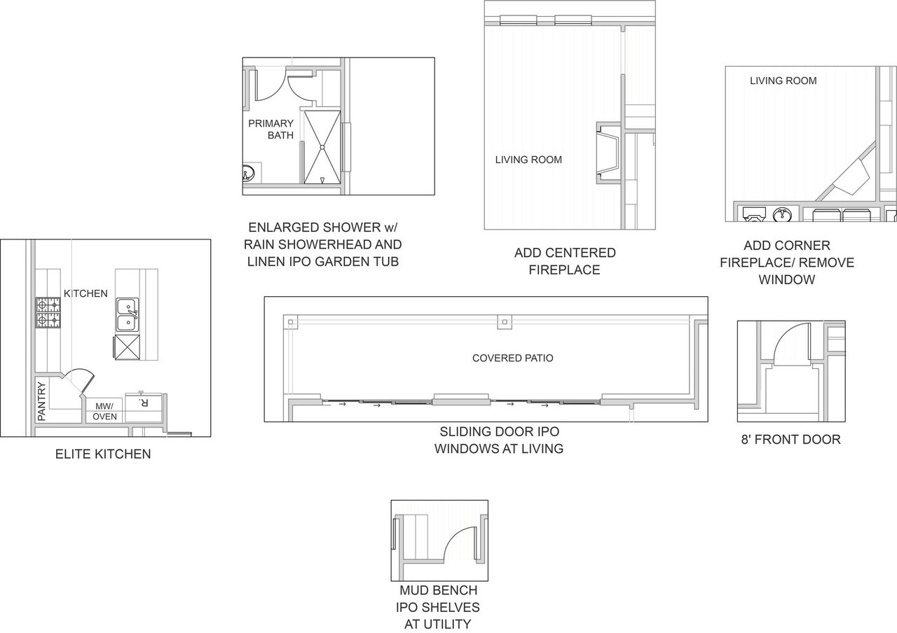 2D floor plan layout for the Rayburn by Home Creations in Encino Estates, Dayton, TX (Image 2).