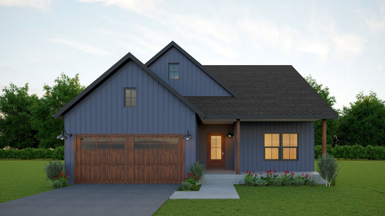 Representative exterior photo of a completed home built from the Hickory by Rockwood Homes in Cherry Fields, Clarksville, TN (Image 2).