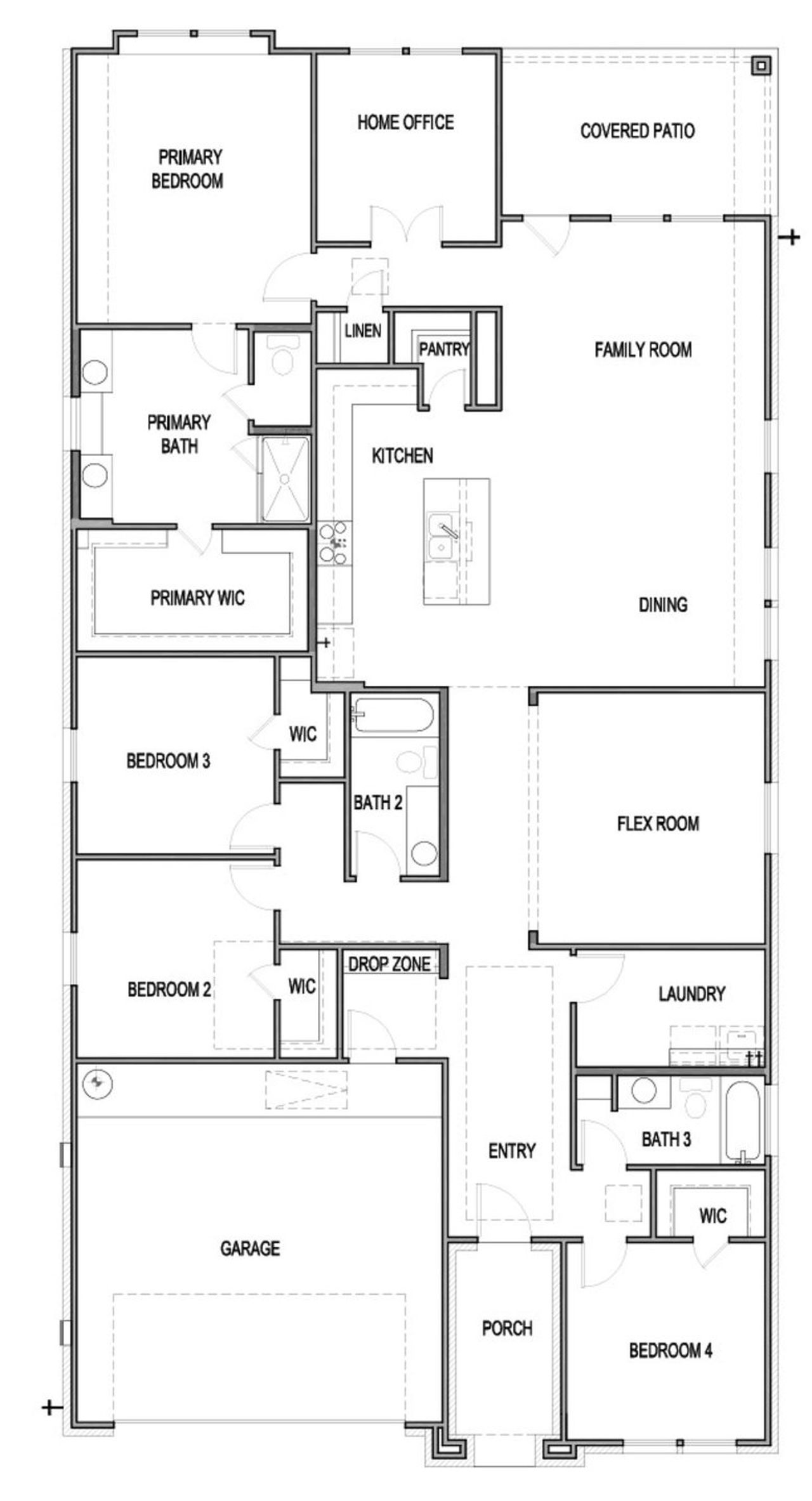 2D floor plan layout of this home in Meyer Ranch, New Braunfels, TX (Image 2). 2D floor plan layout of this home in Meyer Ranch, New Braunfels, TX (Image 2).