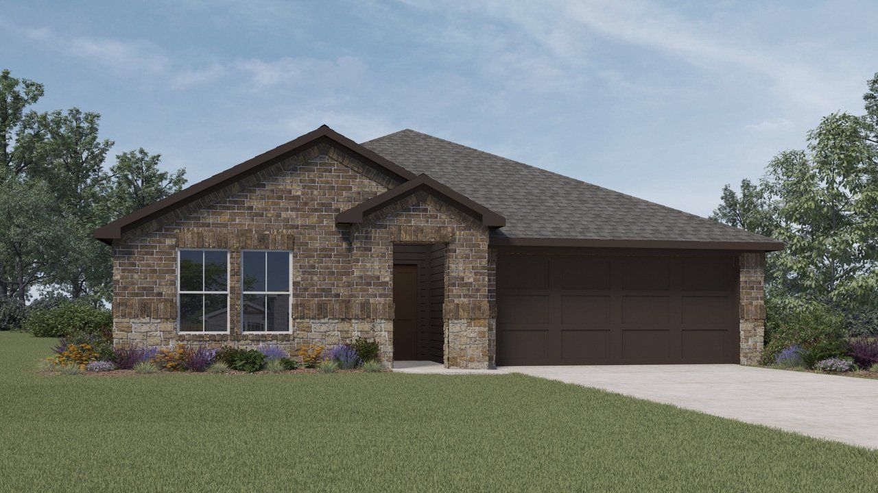 Representative exterior photo of a completed home built from the Justin by D.R. Horton in Crane Crossing, Crandall, TX (Image 2).