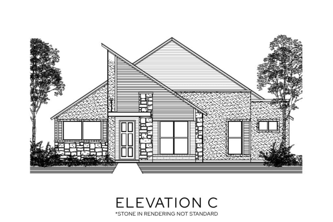 Representative rendering of the exterior for the The Duncan - Rear Entry by Lillian Custom Homes (Image 2).