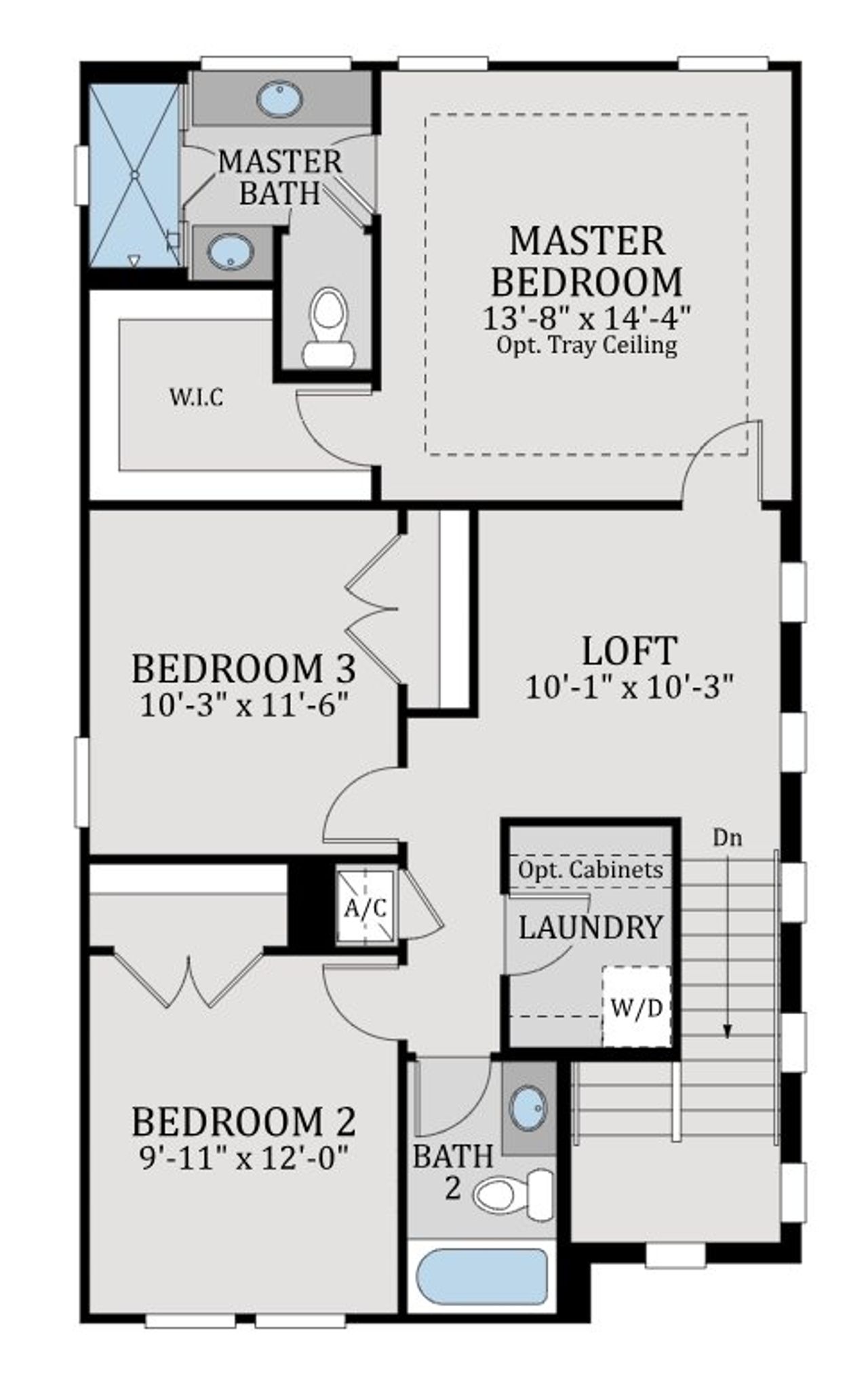 2D floor plan layout for the Mason by Dream Finders Homes in Laureate Park (Craft Homes), Orlando, FL (Image 2).