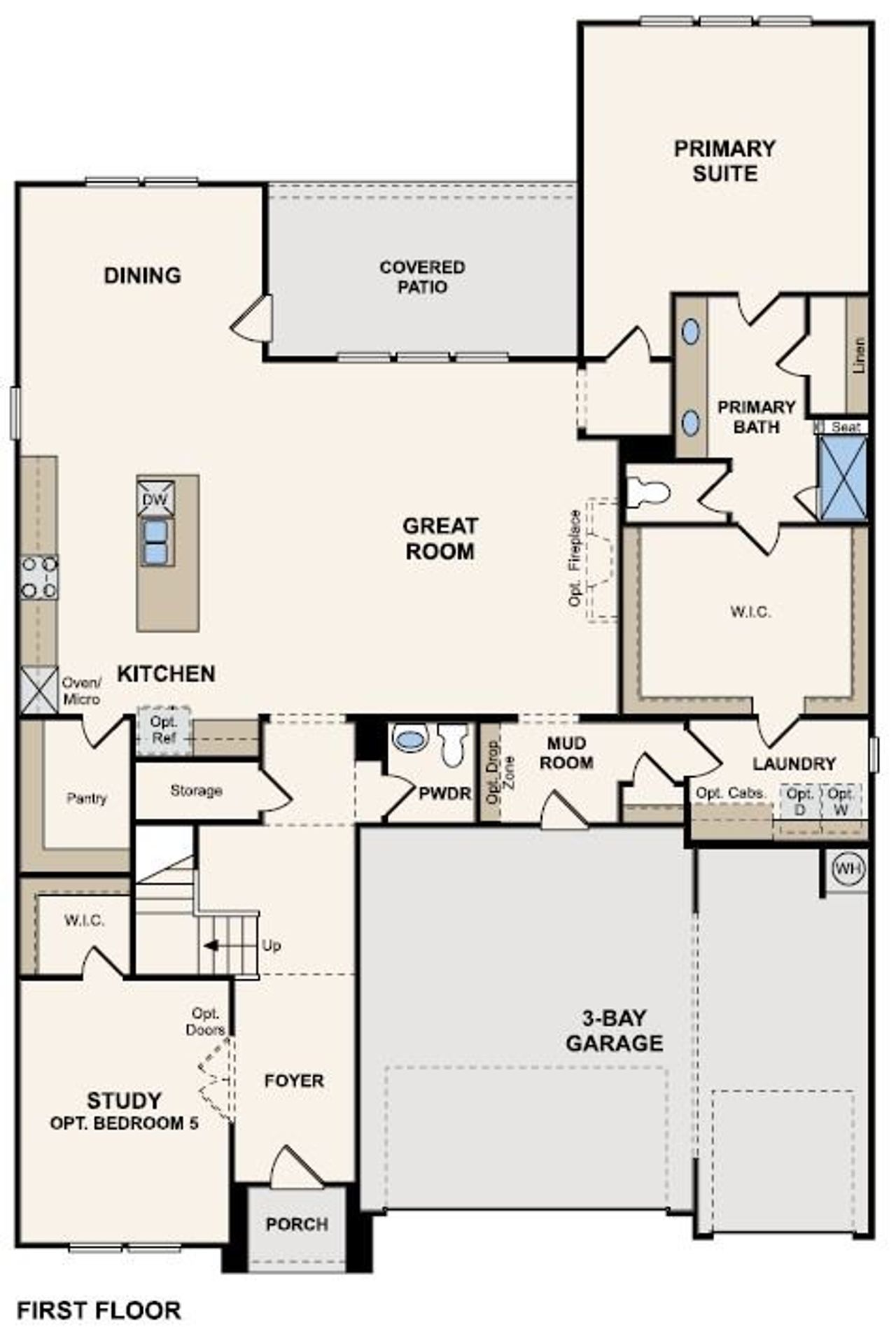 2D floor plan layout for the Wrangell - 3616 by Century Communities in Homestead, Schertz, TX (Image 2). 2D floor plan layout for the Wrangell - 3616 by Century Communities in Homestead, Schertz, TX (Image 2).