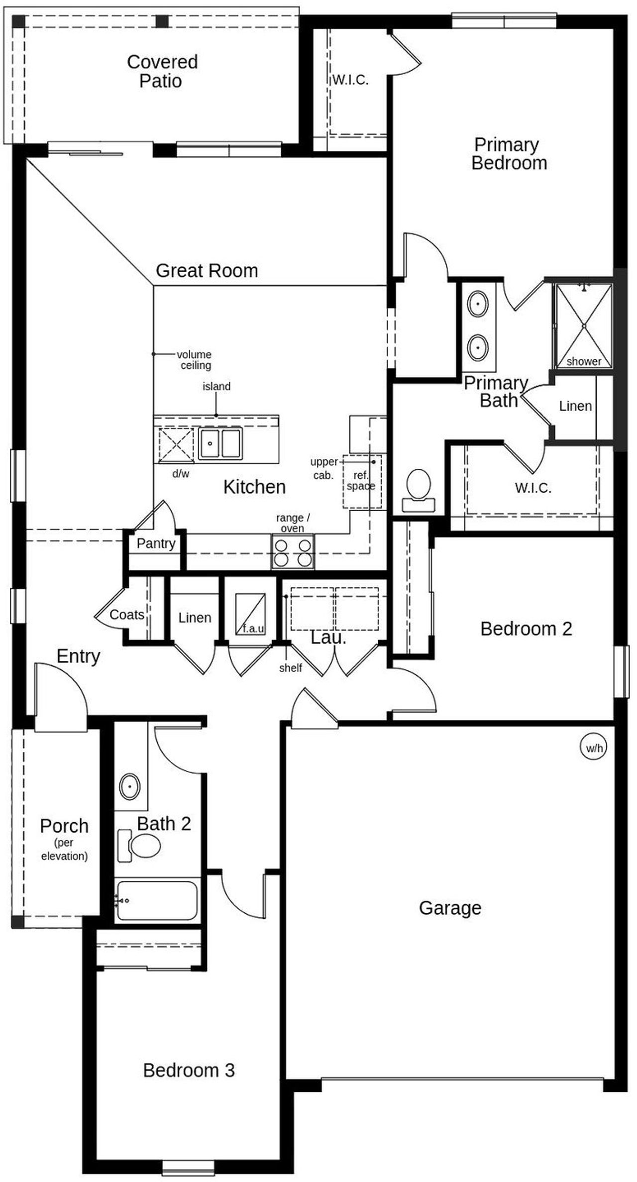 2D floor plan layout of this home in Robins Run, Lake Wales, FL (Image 2).
