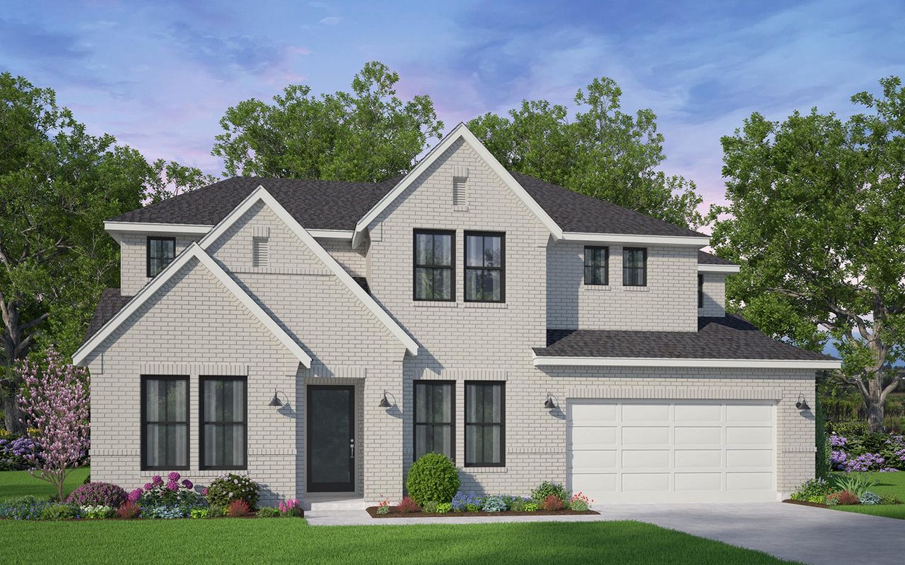 Representative exterior photo of a completed home built from the Broussard by Brookfield Residential in Midline, Webster, TX (Image 2).