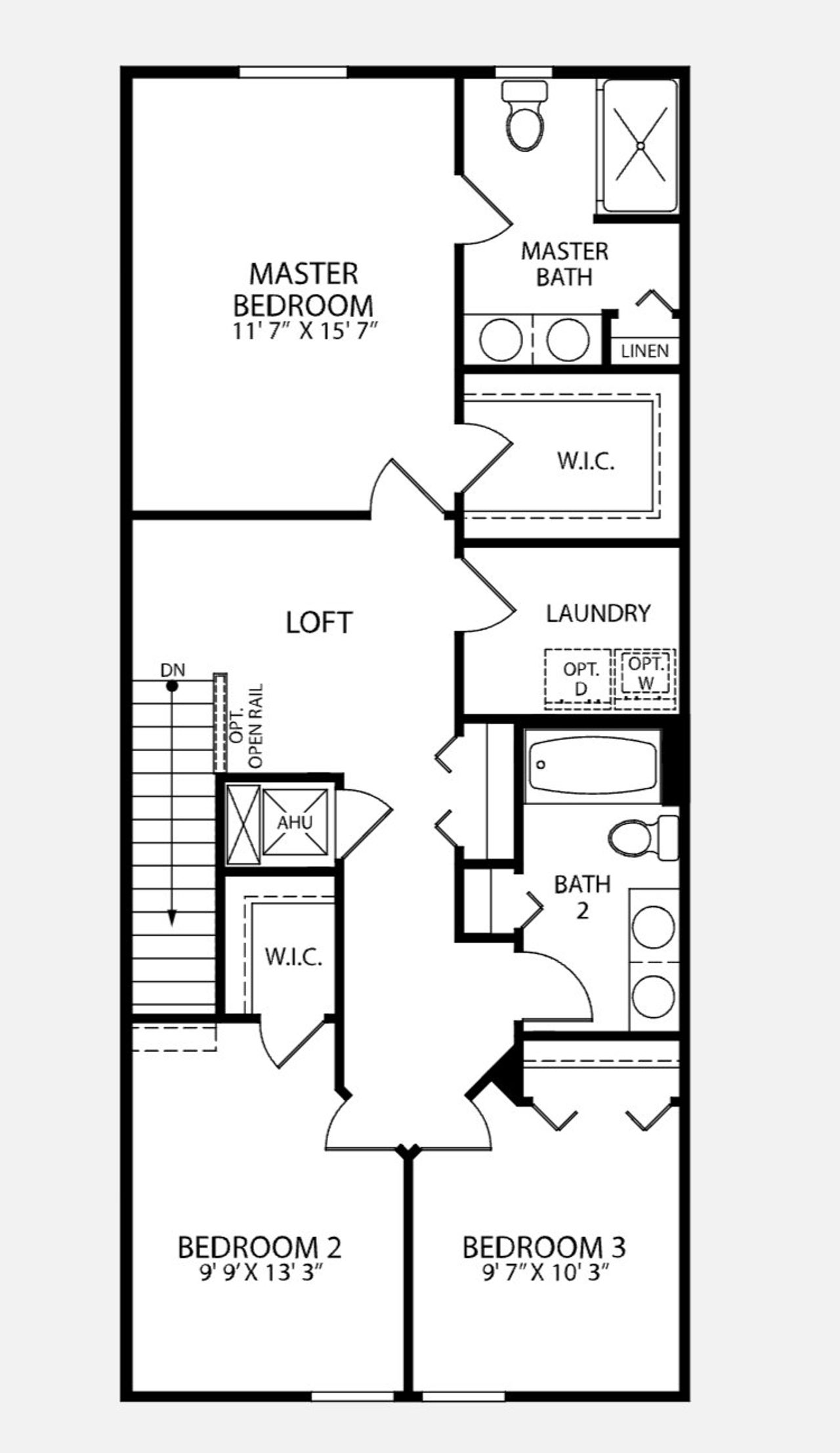 2D floor plan layout of this home in Oak Creek Preserve, Lakeland, FL (Image 2).