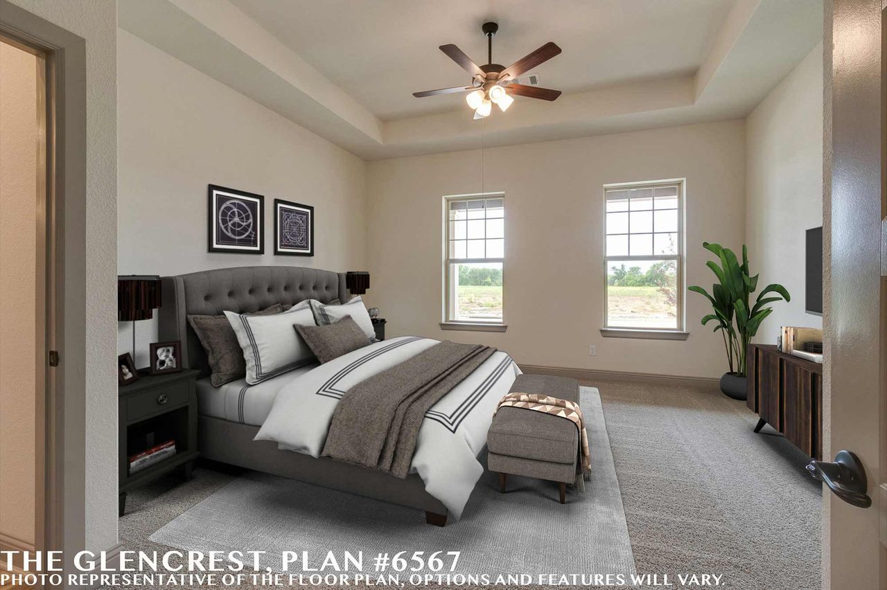 Representative furnished interior of a home built from the The Glencrest by David Weekley Homes in Elements at Viridian - Signature Series, Arlington (Image 2). Representative furnished interior of a home built from the The Glencrest by David Weekley Homes in Elements at Viridian - Signature Series, Arlington (Image 2).