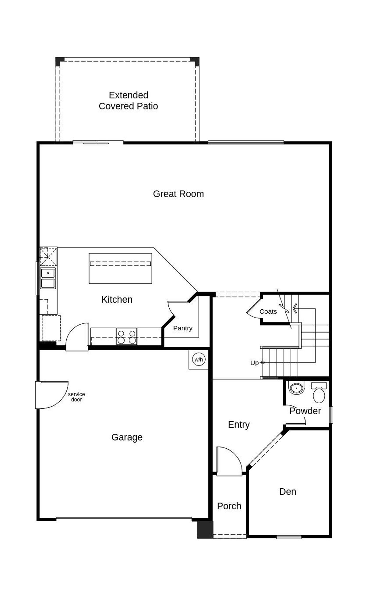 2D floor plan layout of this home in Skyline Village Enclaves, San Tan Valley, AZ (Image 2).