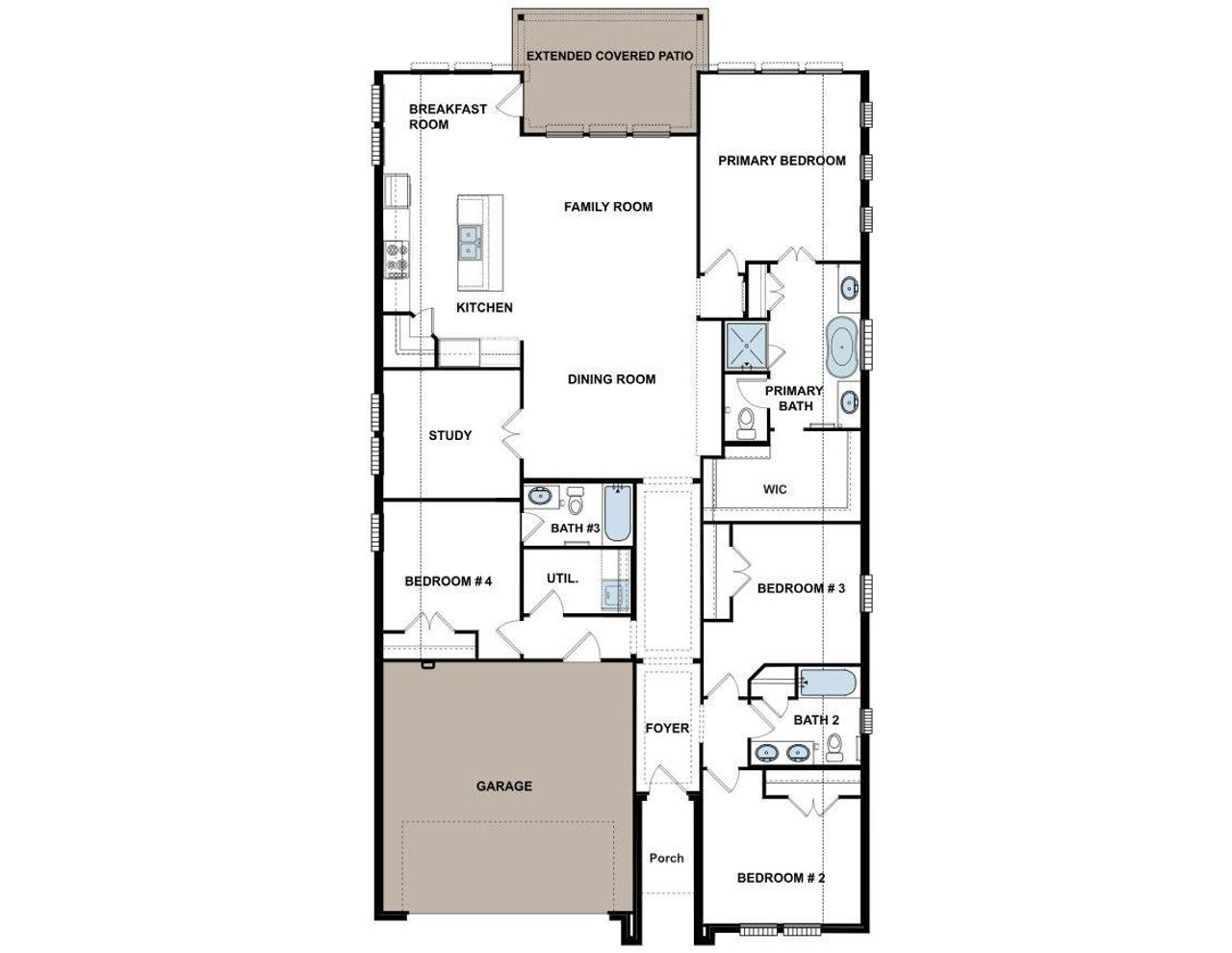 A well-designed floor plan details the spacious layout for comfortable living.