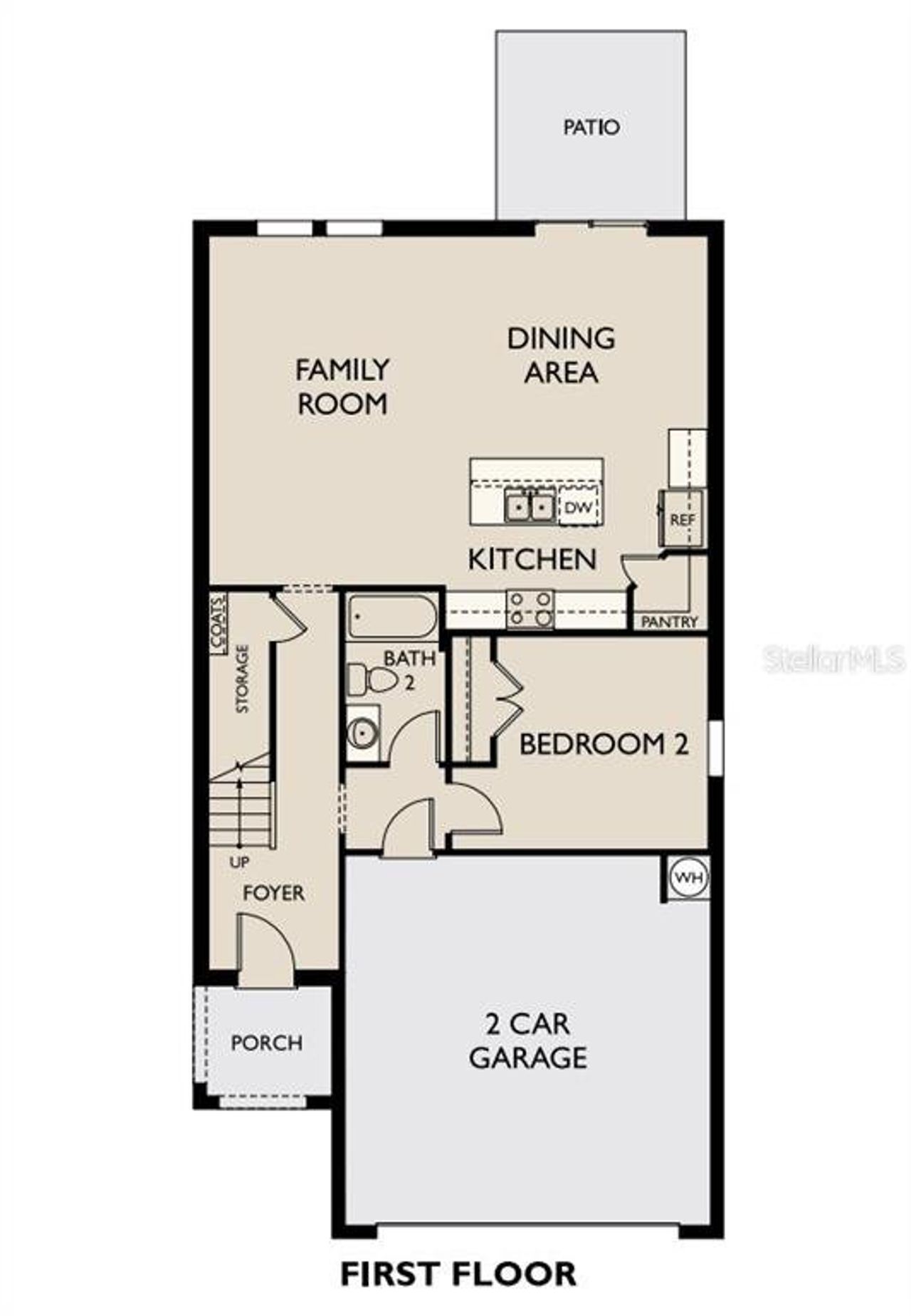 2D floor plan layout of this home in Oakfield Lakes, Parrish, FL (Image 2).