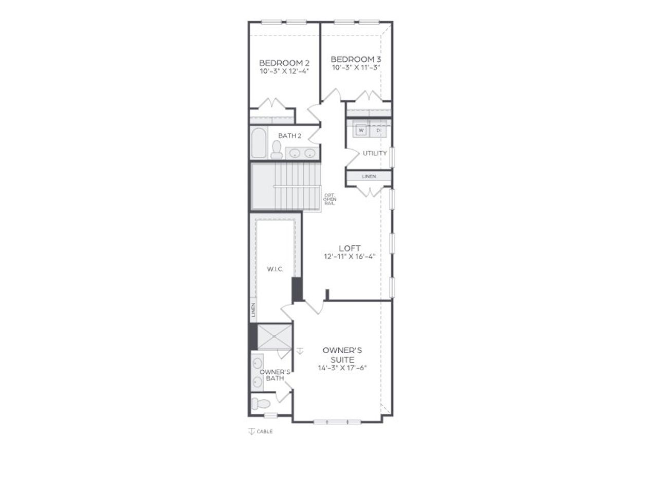 2D floor plan layout for the Alexander - modern by Cadence Homes in Karis, Crowley, TX (Image 2). 2D floor plan layout for the Alexander - modern by Cadence Homes in Karis, Crowley, TX (Image 2).