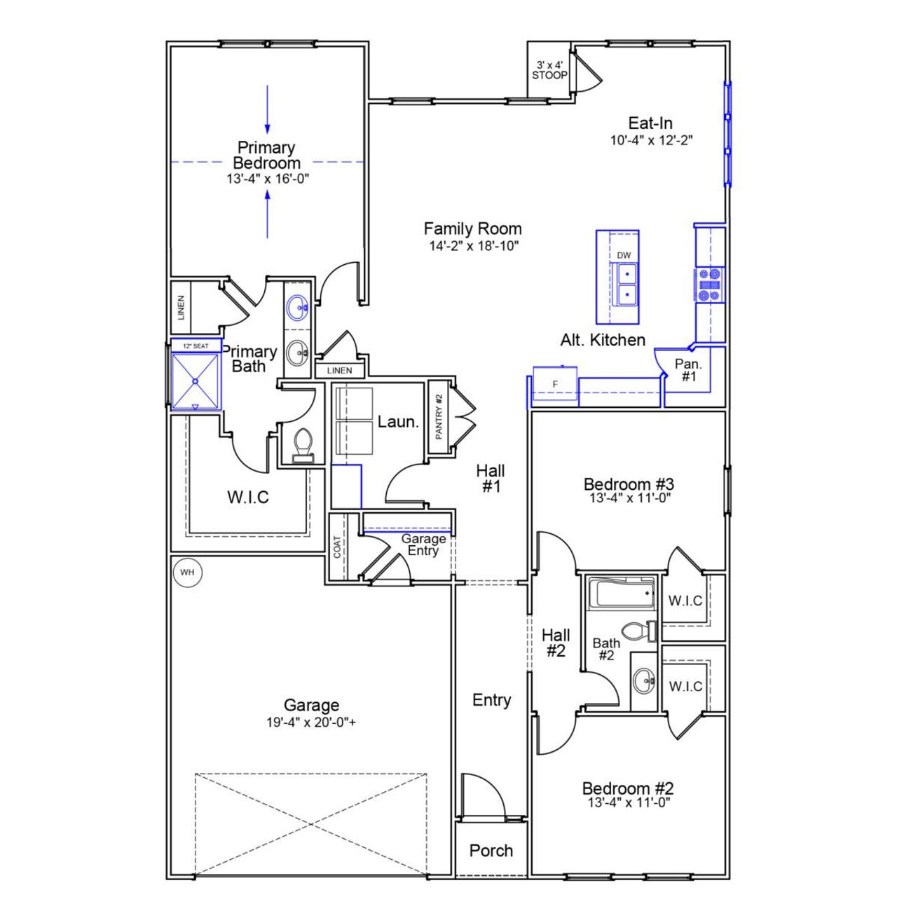 2D floor plan layout of this home in Clairmont, Charlotte, NC (Image 2). 2D floor plan layout of this home in Clairmont, Charlotte, NC (Image 2).