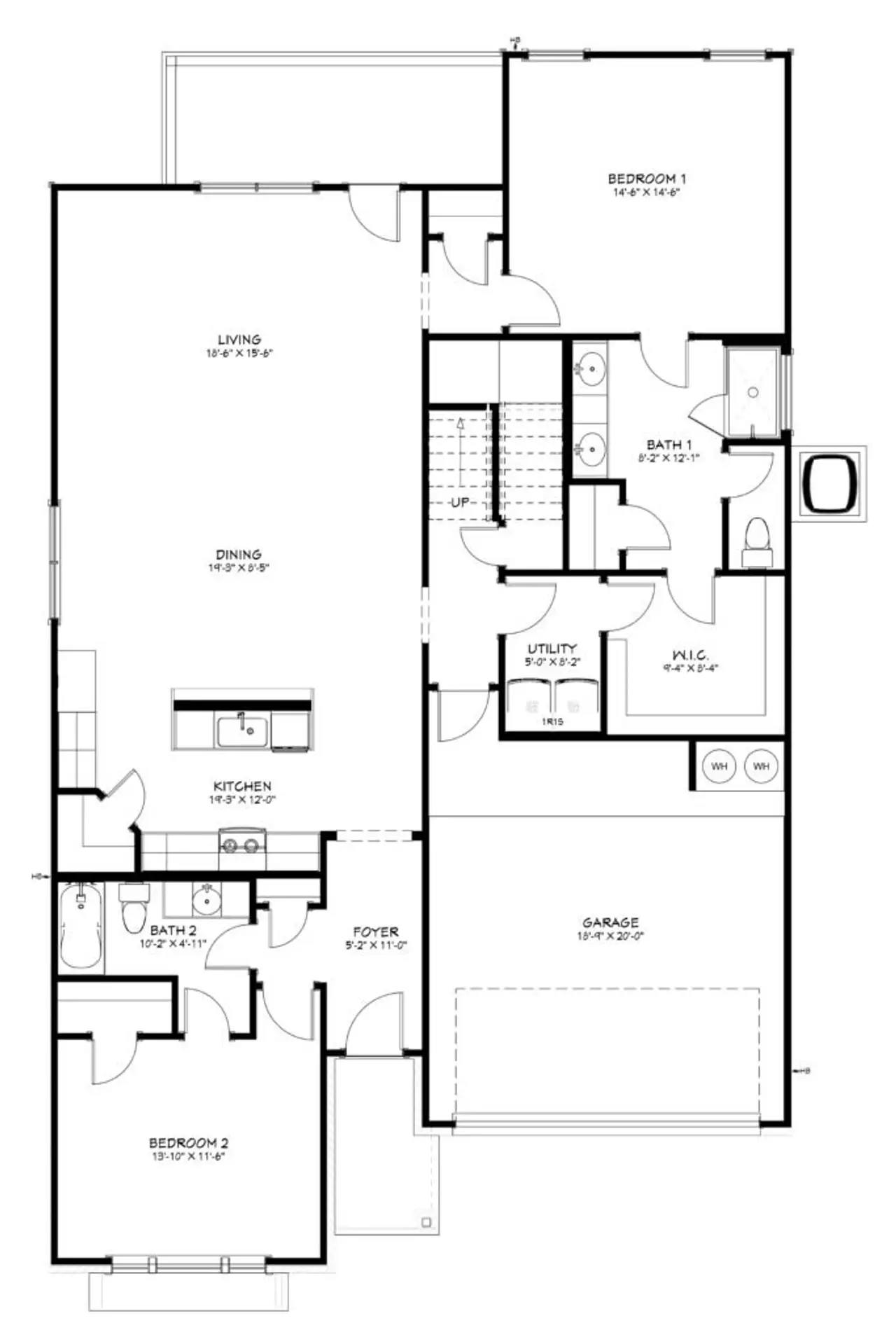 2D floor plan layout for the Sabana by Flintrock Builder in Bella Charca, Nolanville, TX (Image 2).