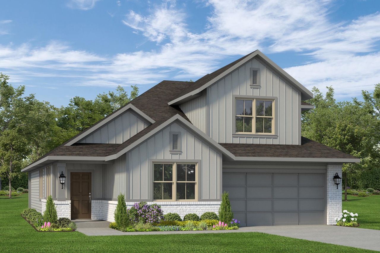Representative exterior photo of a completed home built from the The Silverwood by Autograph Homes in Aldeana, Bonney, TX (Image 2). Representative exterior photo of a completed home built from the The Silverwood by Autograph Homes in Aldeana, Bonney, TX (Image 2).
