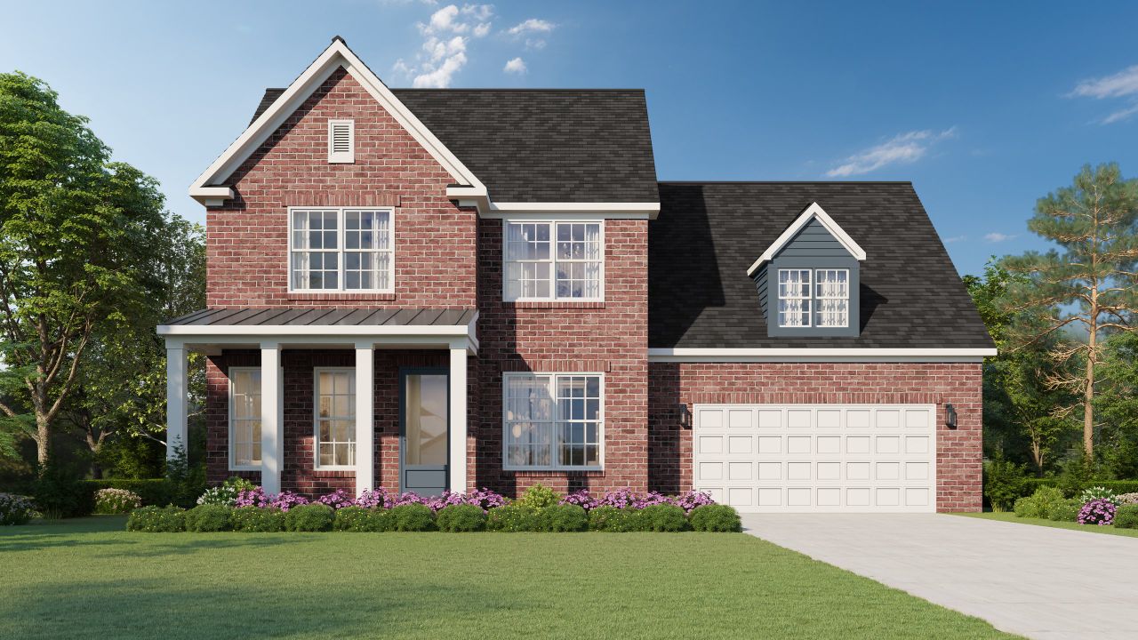 Representative exterior photo of a completed home built from the Miller by Grant & Co in Twin Oaks, Oakland, TN (Image 2). Representative exterior photo of a completed home built from the Miller by Grant & Co in Twin Oaks, Oakland, TN (Image 2).