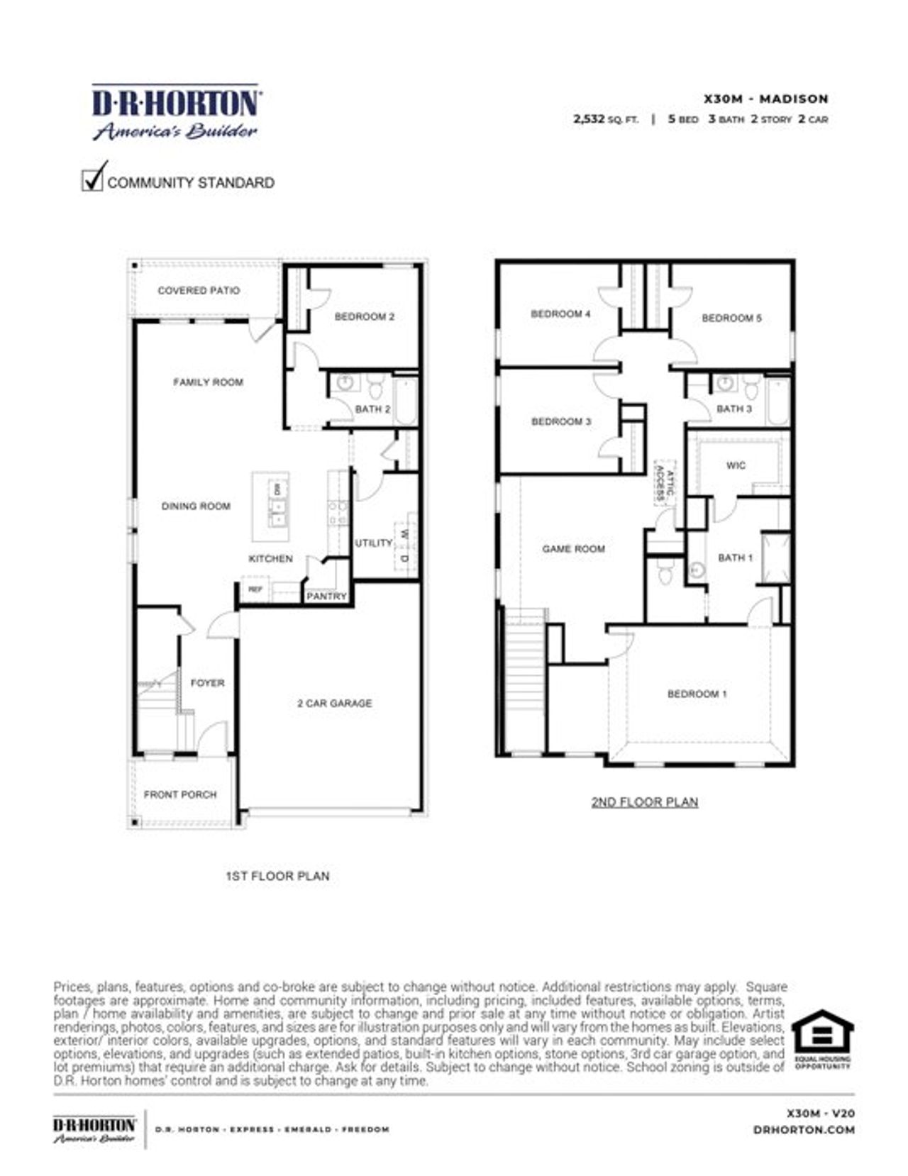 2D floor plan layout of this home in Northspur, Terrell, TX (Image 2).