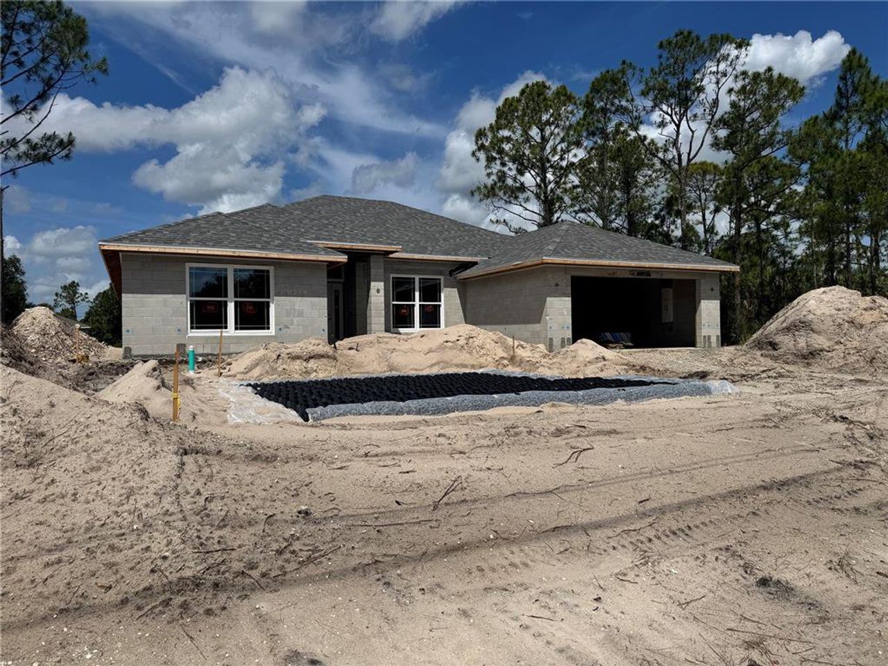 In-progress construction of a new home in , North Port, FL (Image 2).