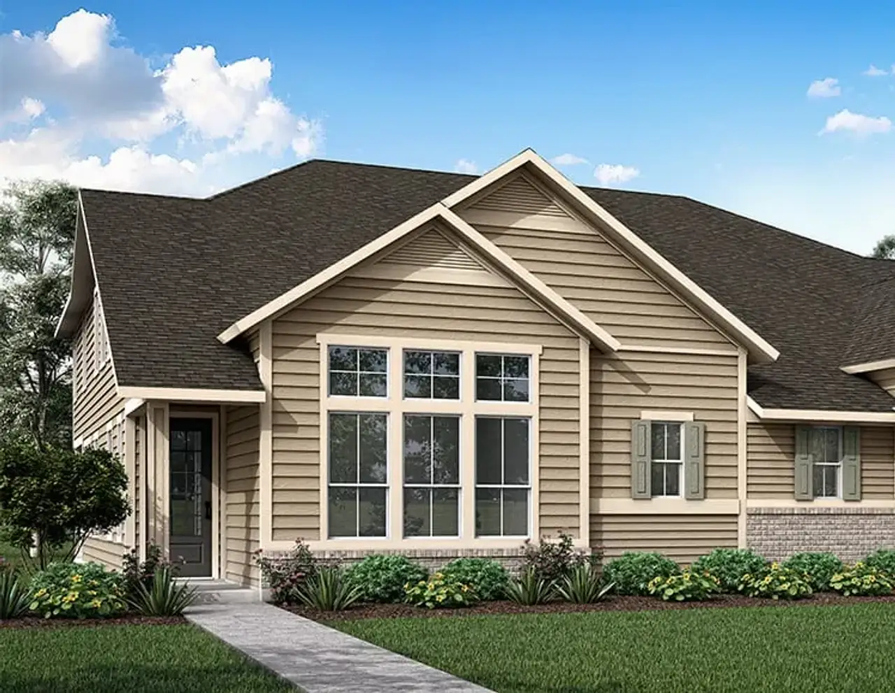 Representative exterior photo of a completed home built from the Bluebonnet by Tri Pointe Homes in The Retreat at Harvest, Argyle, TX (Image 2).