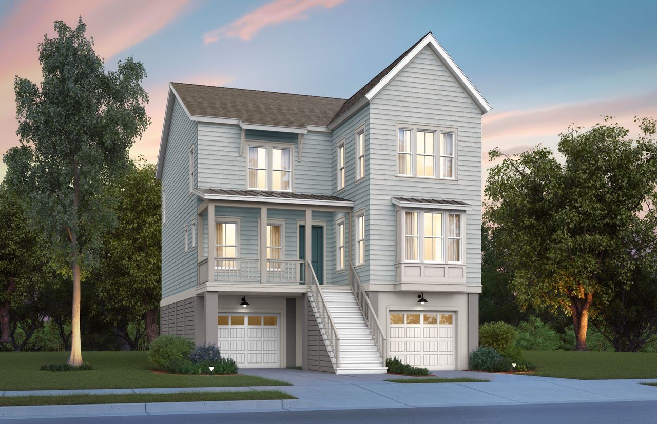 Representative exterior photo of a completed home built from the Poplar - Drive Under by Pulte Homes in Heartwood, Richmond Hill, GA (Image 2).