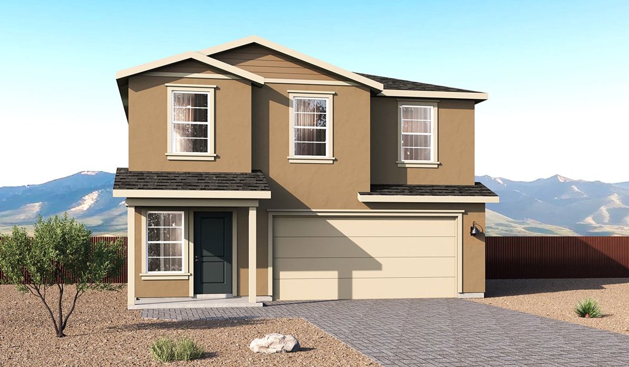 Representative exterior photo of a completed home built from the Kleindale by D.R. Horton in Redford Estates, Tucson, AZ (Image 2).