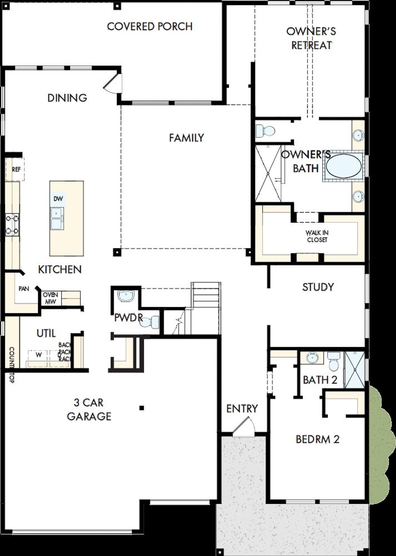 2D floor plan layout of this home in Briggs Ranch – Signature Legacy Series, San Antonio, TX (Image 2).