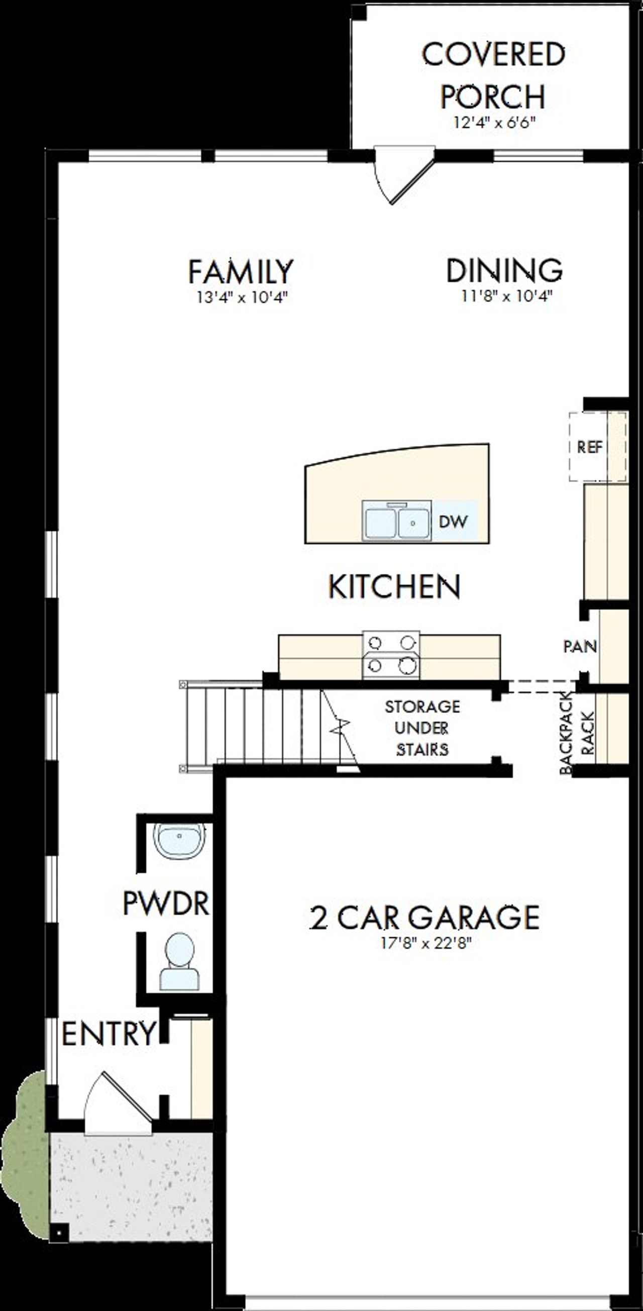 2D floor plan layout of this home in Easton Park - Nelson Village - Jewel Series, Austin, TX (Image 2).