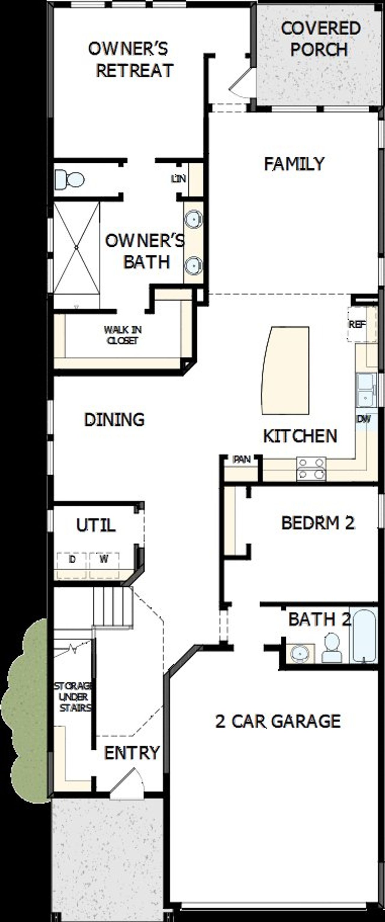 2D floor plan layout of this home in South Brook, Leander, TX (Image 2).