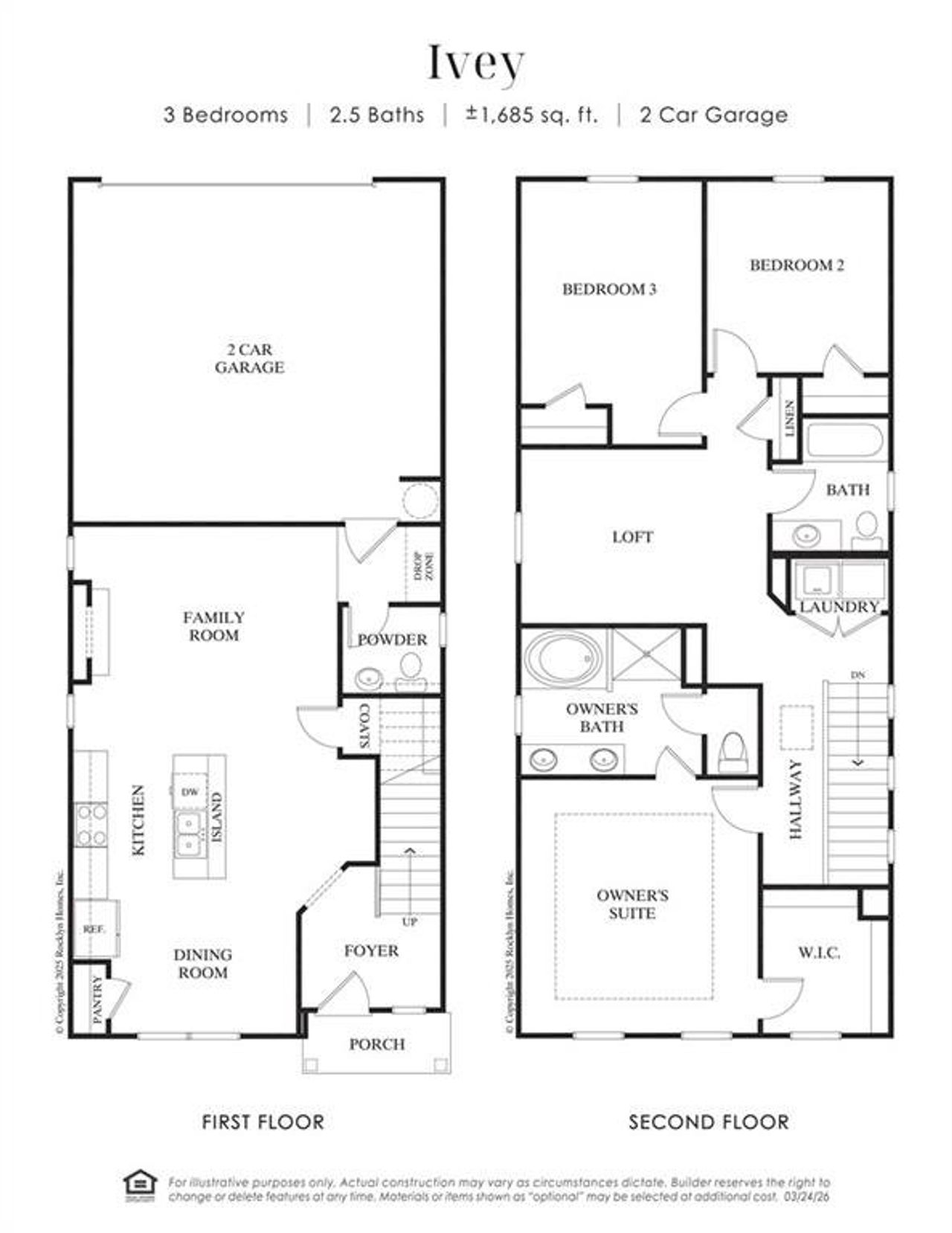 2D floor plan layout of this home in , Hoschton, GA (Image 2).