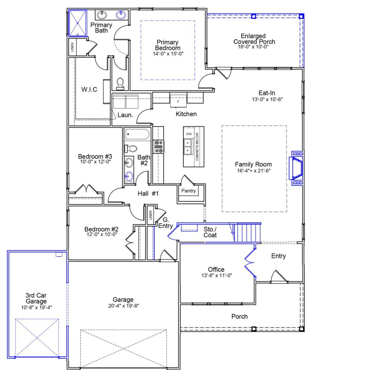 2D floor plan layout of this home in Bens Crossing, Woodruff, SC (Image 2). 2D floor plan layout of this home in Bens Crossing, Woodruff, SC (Image 2).