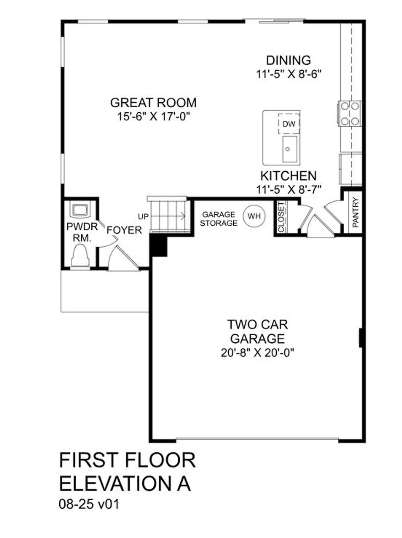2D floor plan layout for the Sequoia by Ryan Homes in Baxter Village, Piedmont, SC (Image 2).