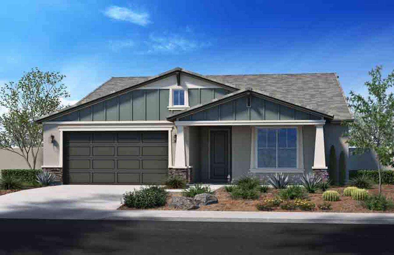 Representative exterior photo of a completed home built from the 2617 by Homes by Towne in Alora at Ironwing, Litchfield Park, AZ (Image 2). Representative exterior photo of a completed home built from the 2617 by Homes by Towne in Alora at Ironwing, Litchfield Park, AZ (Image 2).