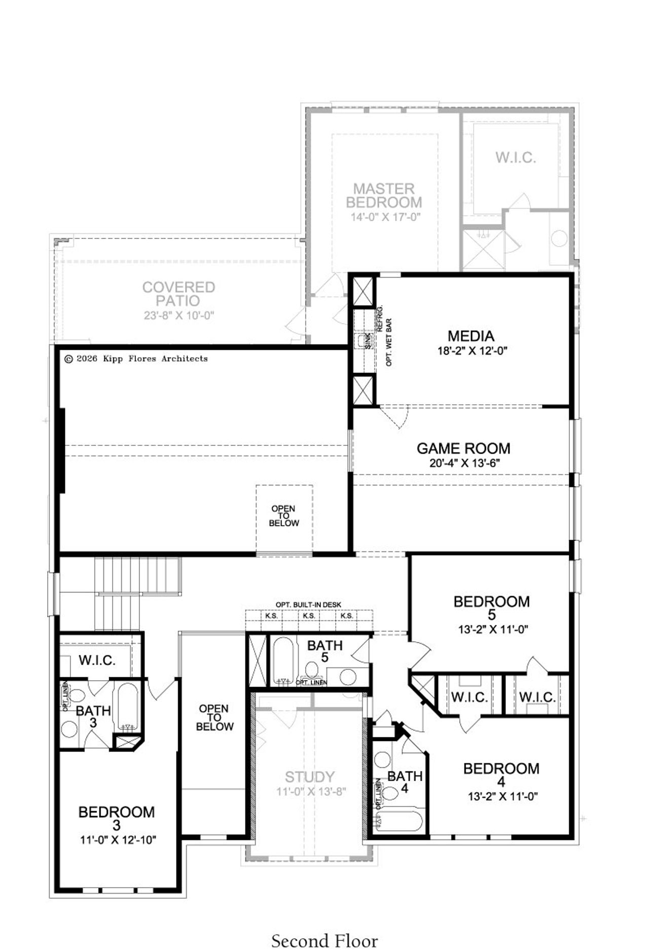 2D floor plan layout for the Carmel by Landon Homes in Dominion Estates, Frisco, TX (Image 2).