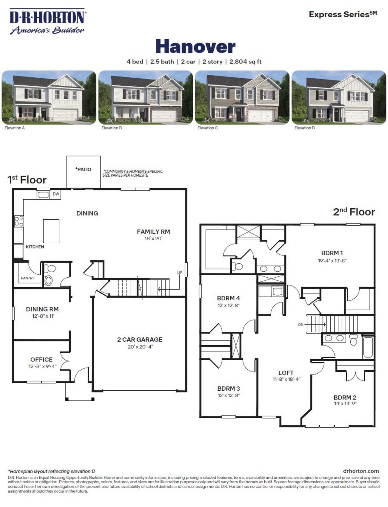 2D floor plan layout of this home in Baymeade, Lexington, NC (Image 2).