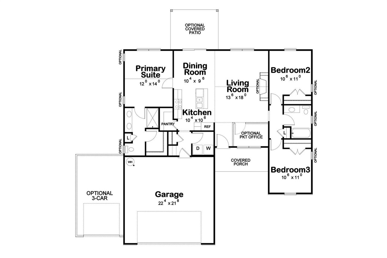 2D floor plan layout of this home in , York, SC (Image 2).
